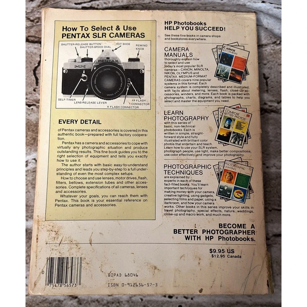How to select and use Pentax SLR Cameras Carl Shipman Complete Handbook